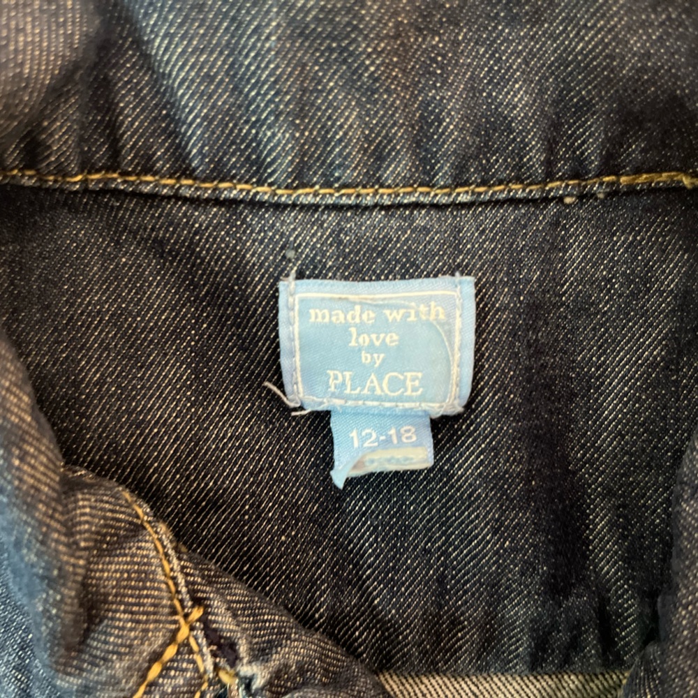 Childrens Place Denim Jacket Baby 12 - 18 Months